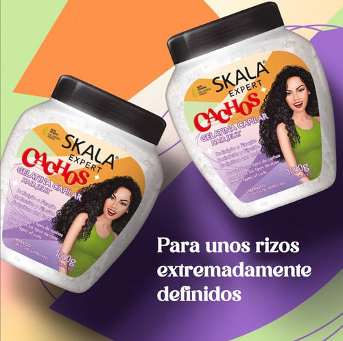 Gelatina Skala Gel Para Cabellos Rulos Y Crespos Antifrizz 3