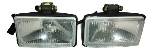 Vic Kit 2 Rectangular Flat Long Range Headlights 4x4 1