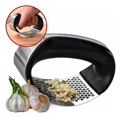 Professional Garlic Vegetables Chopper Crusher Stainless Steel Handle 0