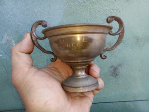 Antigua Copa Trofeo G. Y E. D.c.c. 2do - 1944 En Bronce Niqu 0