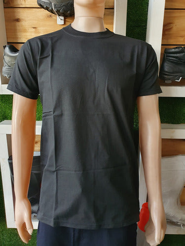 GPI Round Neck Basic Cotton Work Tee Black Size L 2