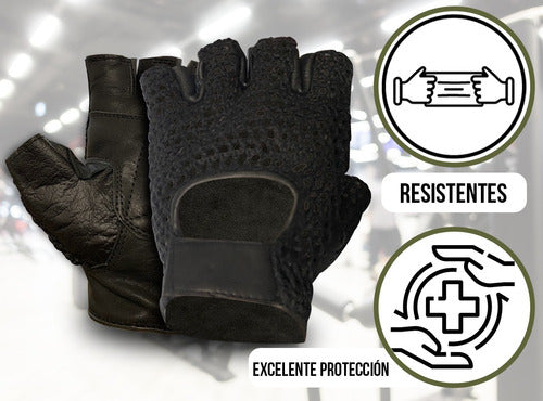 Forest Guantes Gym Deportivos Pesas Gimnasio Con Cuero Resistente 5