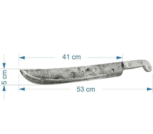 Facao Ferreiro Artesanal 16 Pol. 53cm Cabo Em Aluminio Top 1