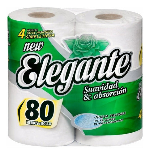 Elegante Toilet Paper 80 Meters Per Roll Pack of 4 Rolls 1