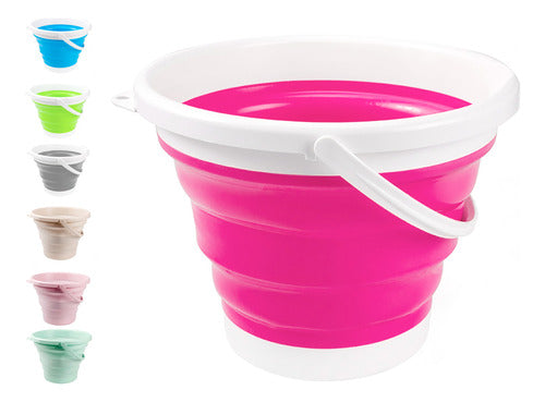 SM-IMPORT Foldable Silicone Bucket 5L with Hanging Hole and Handle 0