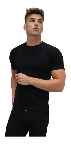 Men's Fitted Elastane T-Shirt - Lisbon Model Pink 9