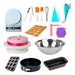 Complete Pastry Kit Baking Set with Turntable and Mold 0