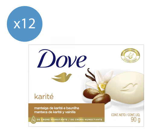 Dove Beauty Bar Shea Butter and Vanilla 90g - Family Savings Pack x12 0