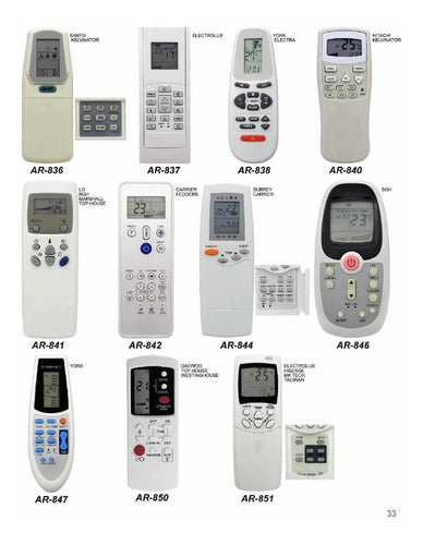 CONTROLES Remote Control Replacement for LG AR-855 4