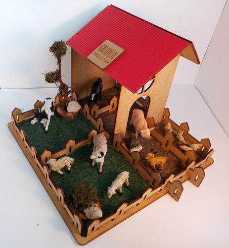 Granja Argentina Wooden Farm Set with Animals and Accessories 0