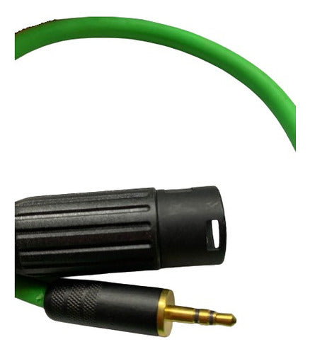 Cable Canon Xlr Macho A Miniplug 50cm Verde Fluo 1