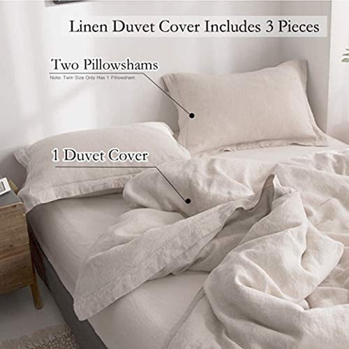 Simple&Opulence 100% Linen Lava Duvet Cover Set 1