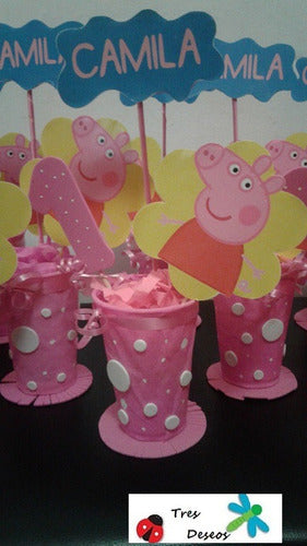 Peppa Pig Table Centerpieces Flower Pots Decorations X1 4