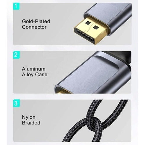 Cable Monitor Displayport Macho A Macho V1.4 8k Ultra Hd 1