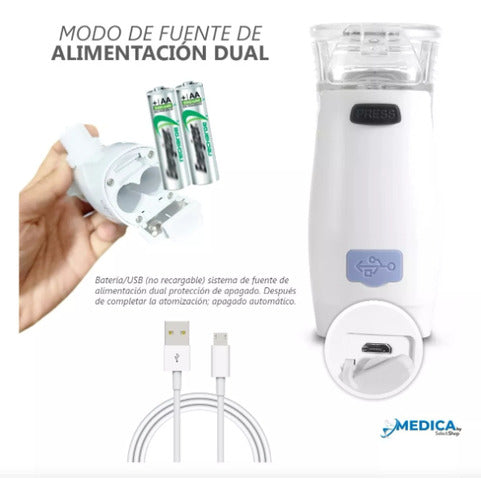 Nebulizador Ultrasonico Portatil Inalambrico Mesh Silencioso 4