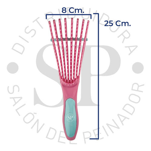 Dompel Anti Frizz Detangling Brush for Curly Hair 1