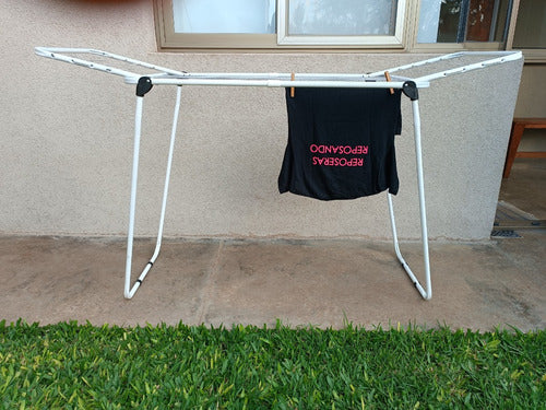 Reposando Clothes Drying Rack with Wings and Foldable Rope 3