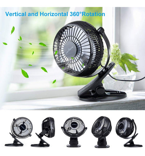 Keynice USB Clip Personal Desktop Fan 2