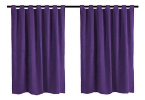 Kitchen Microfiber Short Curtain Set of 2 Panels 1.20x1.20m Each 7