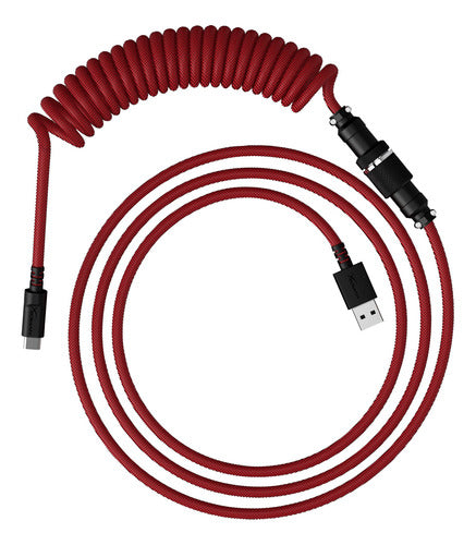 Cable Espiral Hyperx Usb-c Coiled Red-bk P/teclado (6j677aa) 1