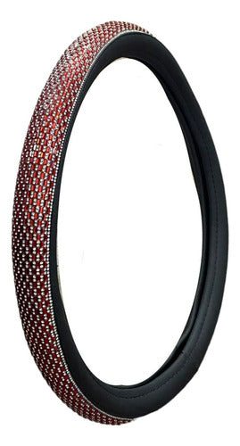 JC Steering Wheel Cover with Red Rhinestones 38cm Gol Voyage Polo Trend 0