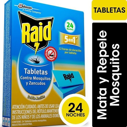 Raid Long-Lasting Mosquito Tablets Box of 24 0