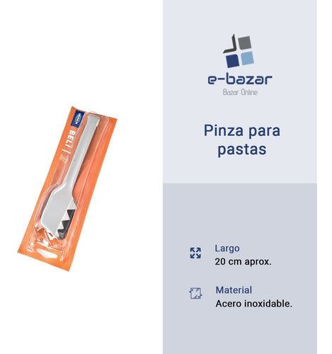 Pinza Para Pasta Acero Inoxidable 20cm Brinox 1