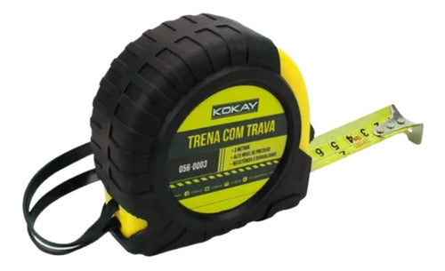 Trena Com Trava Fita Metalica 5 Metros 19mm Kokay 0