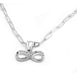 Tiendaadrn Infinite Micropave Necklace 45 to 50cm White Steel 0