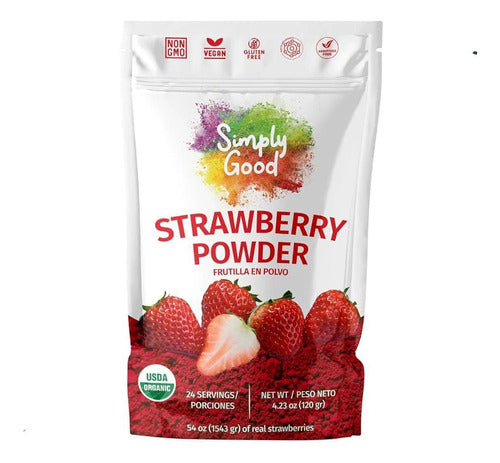 Simply Good Organic Strawberry Powder - 120 Grs 0