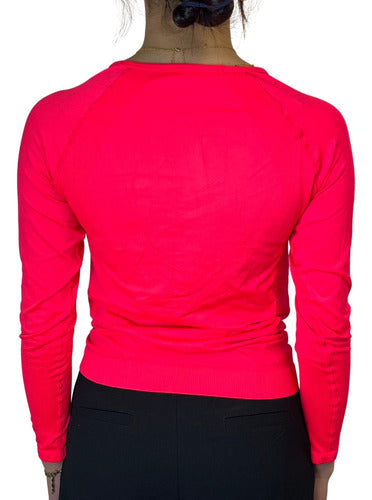 Remera Camiseta Térmica Manga Larga Fitness Gim Mujer Fluo 1