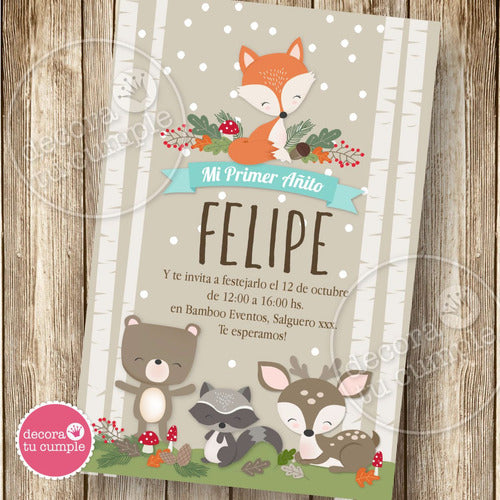 Decora Tu Cumple Printable Forest Animal Kit for Birthday Candybar 0