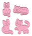 Cortantes Gatos Gatitos Galletitas Reposteria Fondant X 04 U 5