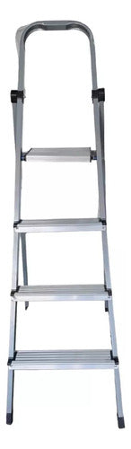 Sixelectric Foldable Aluminum Step Ladder with 4 Steps 3