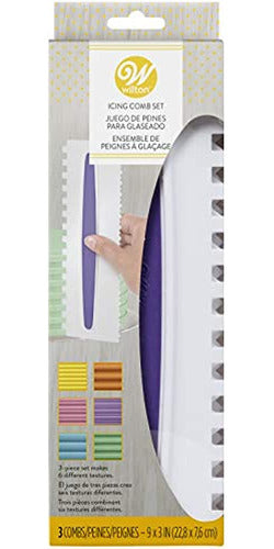 Wilton Icing Smoother Comb Set 3 Pieces 0