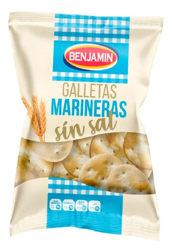 Benjamin Marineras Crackers, Salt-Free - 10 x 350g Each 2