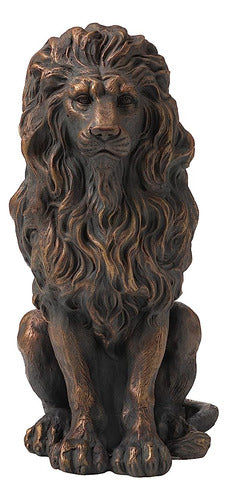 Glitzhome Guardian Standing Lion Estatua Al Aire Libre 0