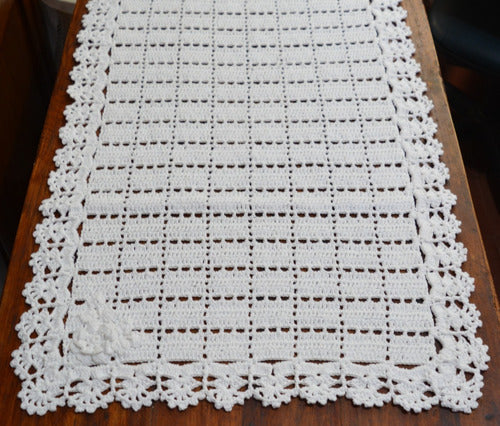 MONI CROCHET Table Runner Woven Macramé 50 X 85 Cm 3