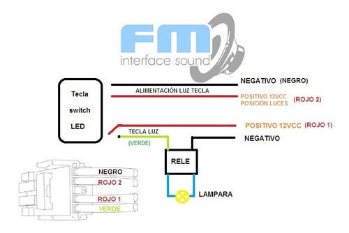 LED Light Bar Switch for Volkswagen Amarok - Red Illumination 6