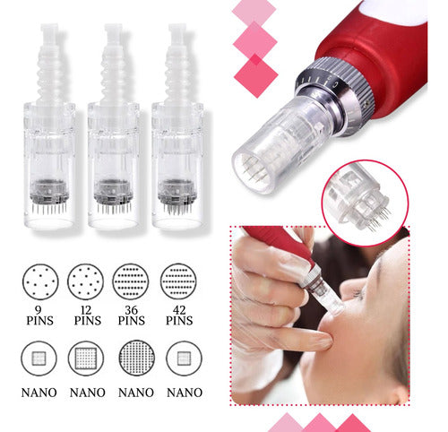 Dermapen Cartridge Needles 12, 24, 36, 42 & Nano X3u Bundle Deal 2