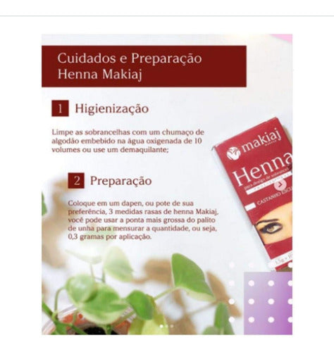 Henna Para Sobrancelha Makiaj Cor Marrom 11,5ml 1