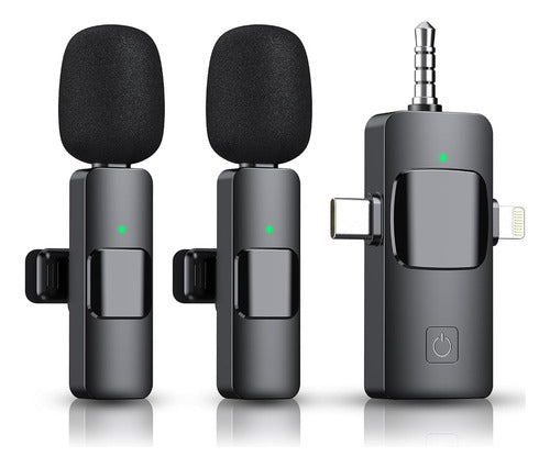 EJCC Wireless Microphone 3 in 1 for iPhone, Camera, Android 0