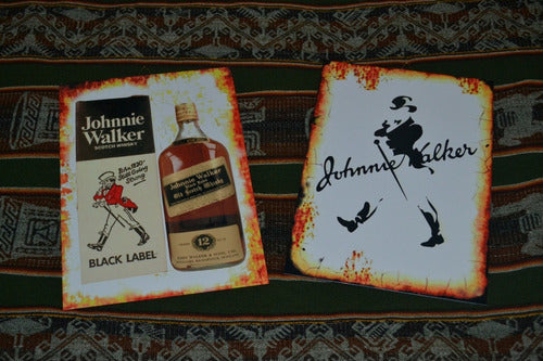 Athenas Cuadros De Chapa - Johnnie Walker - Whisky Retro Vintage 0