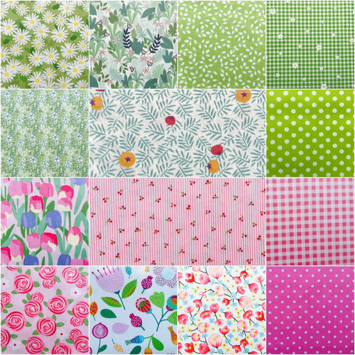 Tela Floral De Primavera, 25x25 Cm, 42 Piezas Para Patchwork 1