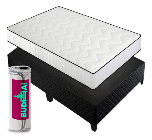 Budha Sleep Sommier 100% Espuma D28 2 Plaza Classic 14 Alta Densidad 0