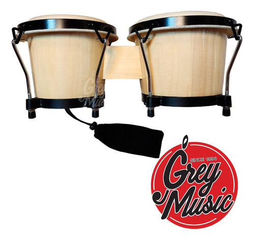 Star Maker Bongo Percussion Natural Wood Color Bg1 Tuning Key 1