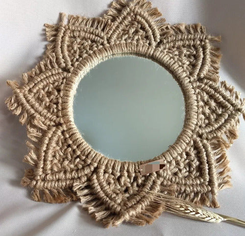 Analuzdecohome Macrame Jute Mirror 1