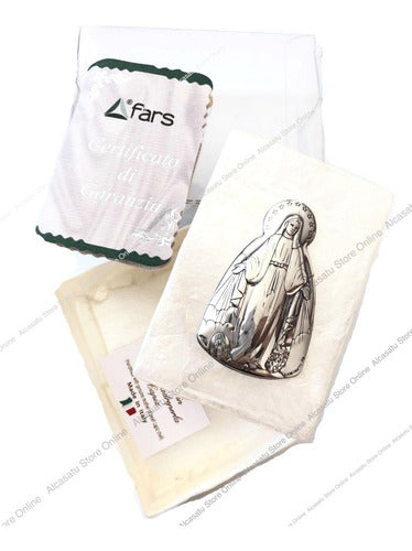 Fars Nacre and Silver Rosary Box - Virgin Communion (Italy) 0