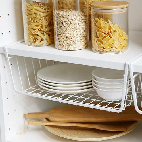 Metal Hanging Shelf Organizer for Pantry and Kitchen 4