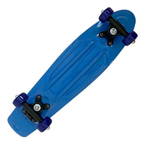 El Mundo del Juguete Patineta Skate Penny Azul Mini Longboard Reforzada 1